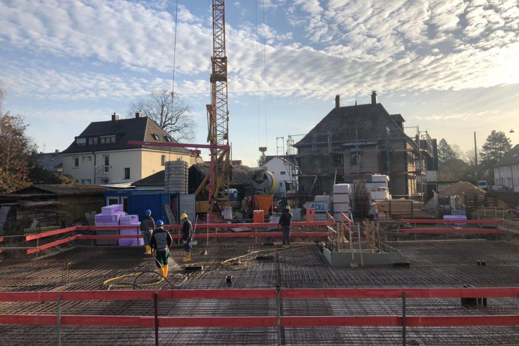 Panorama Terrassen: März 2019: Kellerbau abgeschlossen