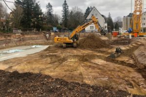 Lindengärten - Februar 2020: Die Rohbauarbeiten haben begonnen