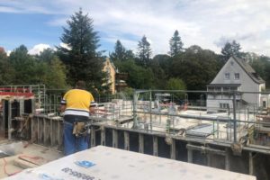 Lindengärten - September 2020: Mauerarbeiten