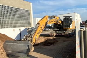 Bibert Terrassen - April 2021: Abbrucharbeiten beginnen