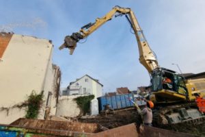 Pegnitz Gärten - Januar 2022: Abbrucharbeiten beginnen
