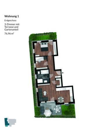 Schwarzach Terrassen - Wohnung 1